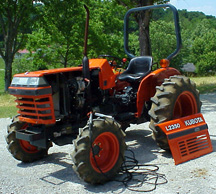 Picture of a Kubota tractor welder installation -- a Kubota mobile welder