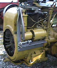 Engine with bracket installed